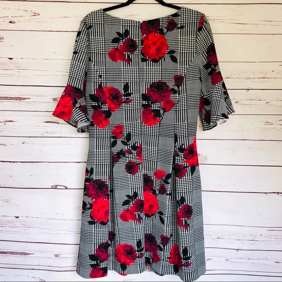 Jessica Howard Houndstooth and Floral Dress - Picture 3 of 4
